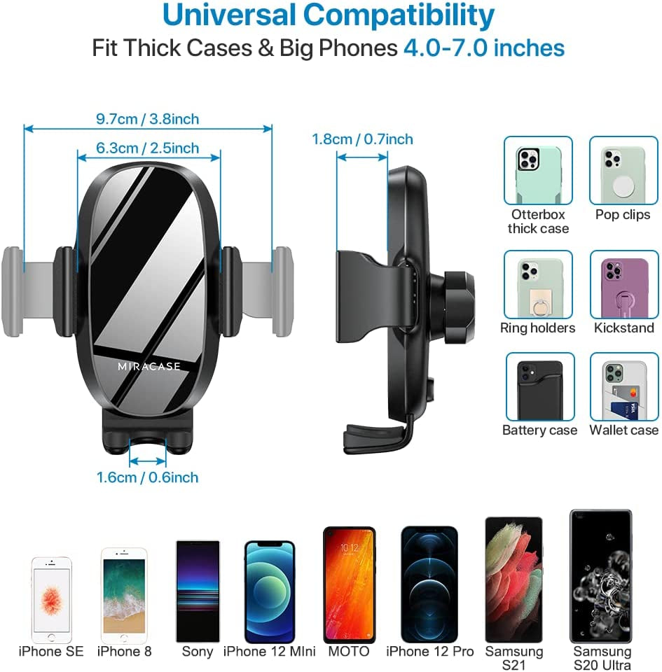 Cup Phone Holder for Car, Upgraded Adjustable Long Neck Universal Hands Free Car Cup Holder Phone Mount Cradle Compatible with Iphone, Samsung, Google and All Cell Phones