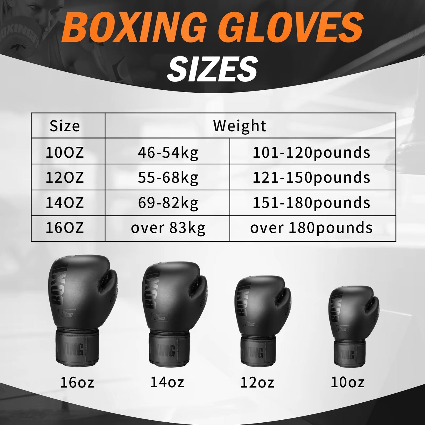 10 12 14 16Oz Boxing Gloves PU Leather Muay Thai Guantes De Boxeo Free Fight MMA Sandbag Training Glove for Men Women