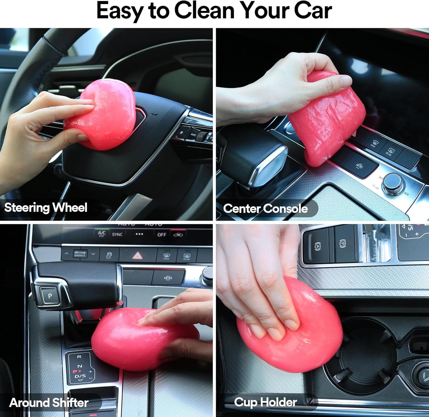 Car Cleaning Gel for Car Cleaning Putty Car Slime for Cleaning Car Interior Cleaner Car Cleaning Supplies Auto Detailing Tools Car Accessories Keyboard Cleaner Rose