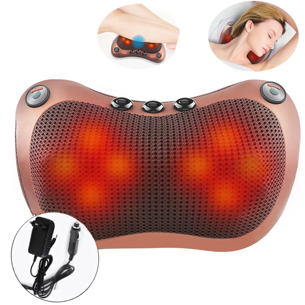 Massage Pillow ​For Head Relax Electric Shoulder Back Shiatsu Neck Massage,3 Speed