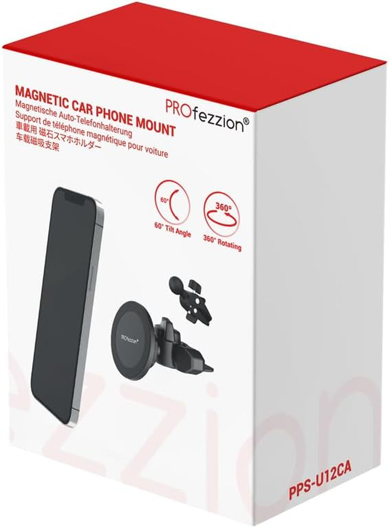 CD Slot & Vent Clip Magnetic Phone Holder Compatible with Magsafe on Car CD Slot or Vent for Iphone 16 15 14 13 12 Pro Max Plus, Mag-Safe Case & All Phones [Fit 99% CD Slot & Air Vent]